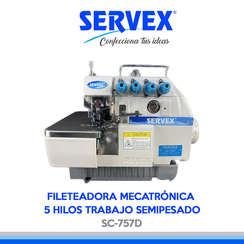 Fileteadora Mecatronica Servex SC 757 D Máquina De Coser