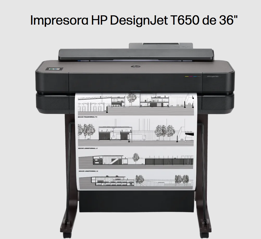 Impresora Hp Designjet T650 De 36 Pulgadas