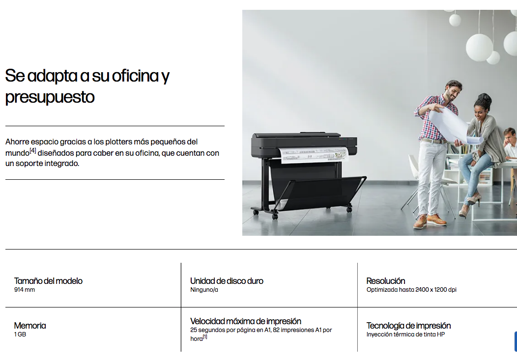 Impresora Hp Designjet T650 De 36 Pulgadas