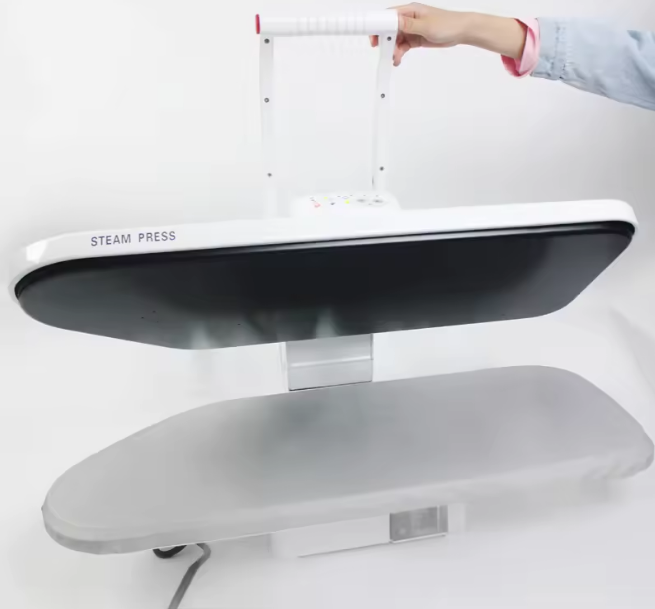 Plancha Prensa Industrial a Vapor Fusionadora Union UN 8225 + Mueble Mesa | 82x25 cm