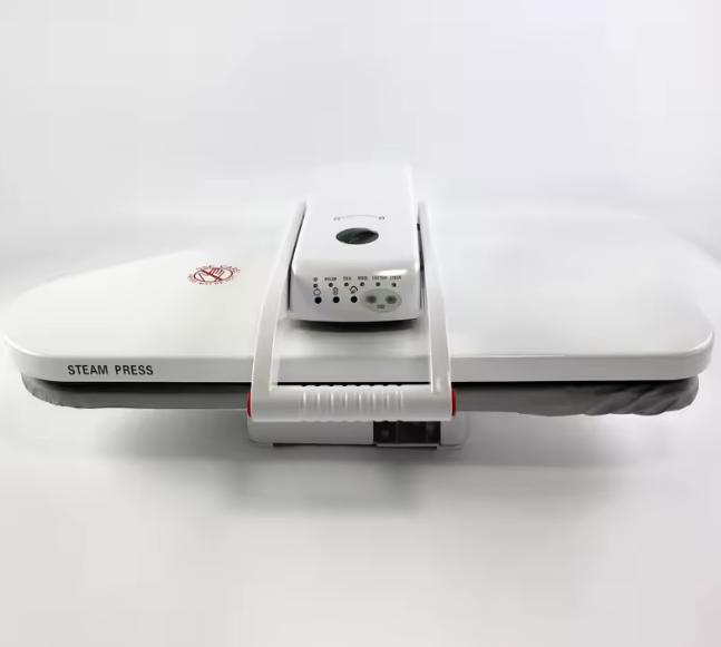 Plancha Prensa Industrial A Vapor Fusionadora Sew King SW 8225 + Mueble Mesa | 82x25 cm