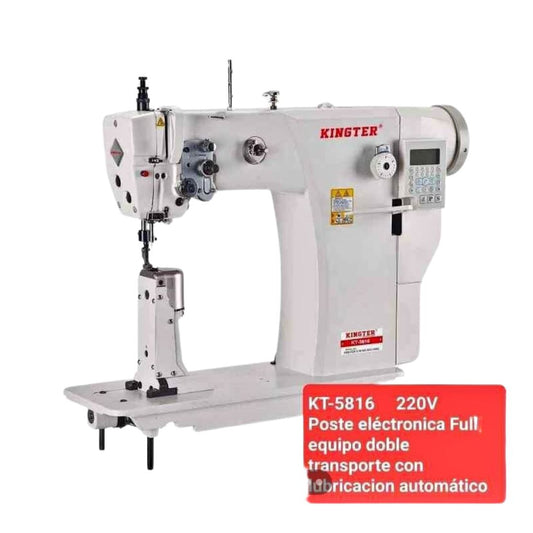 Máquina De Poste Kingter Doble Transporte Electronica KT 5816 Coser Automatica