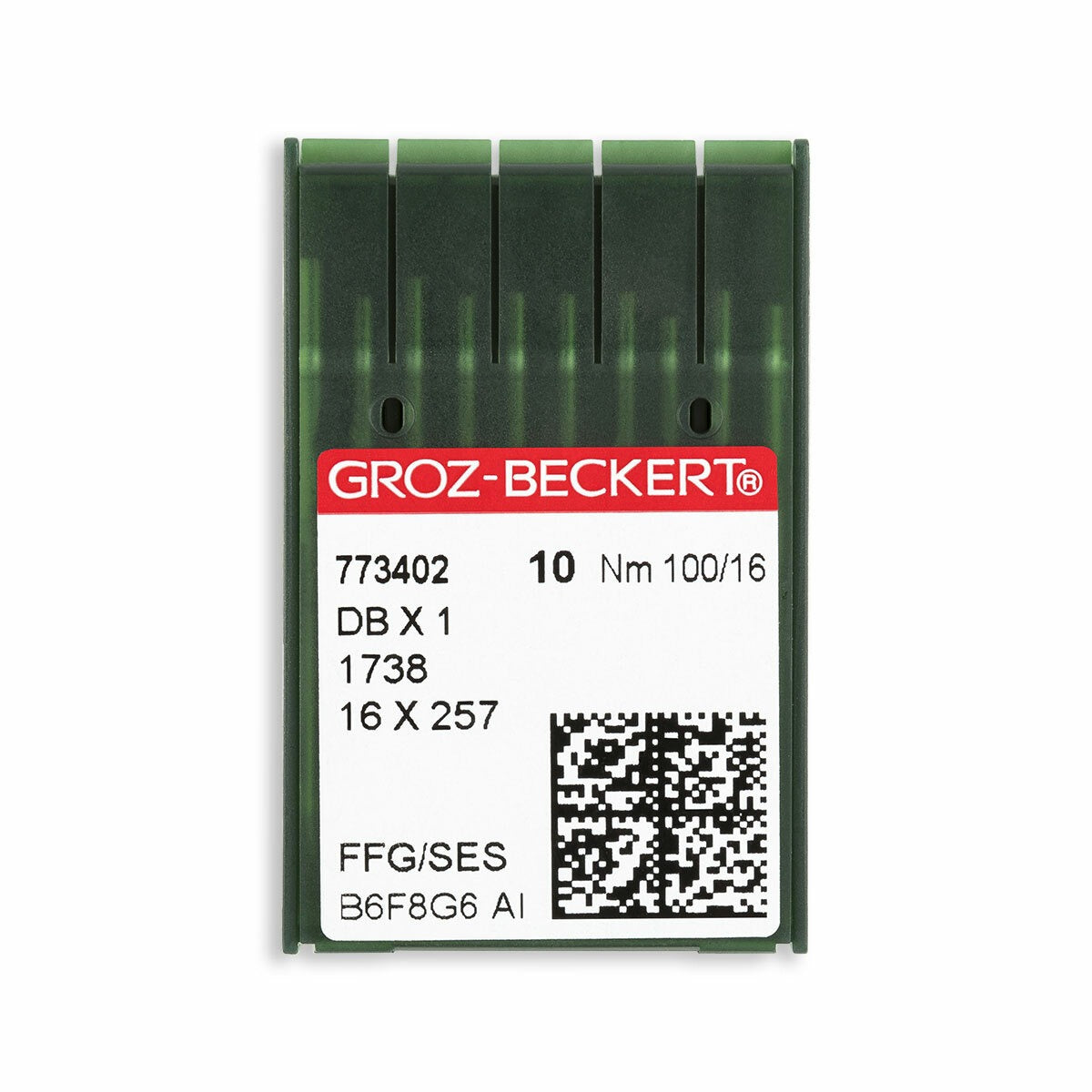 Groz Beckert 16x95 Aguja Plana Cubo Delgado x 10