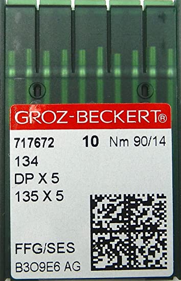 Groz Beckert 135x5 DPX5 Aguja Plana Cubo grueso x100 - Commercio