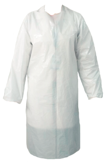 Bata Traje Seguridad Polietileno Desechable Bioseguridad COVID 19