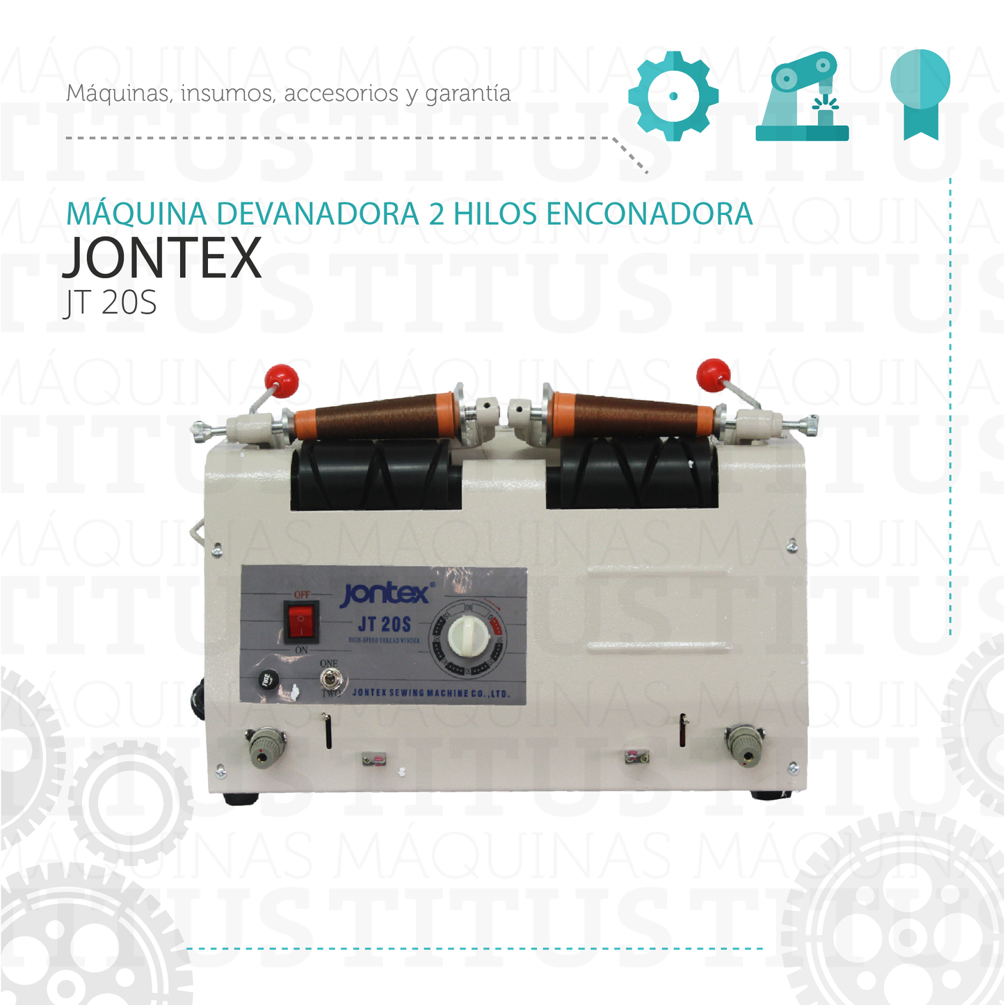 Devanadora Jontex JT 20 S Dos 2 Hilos Enconadora - Commercio
