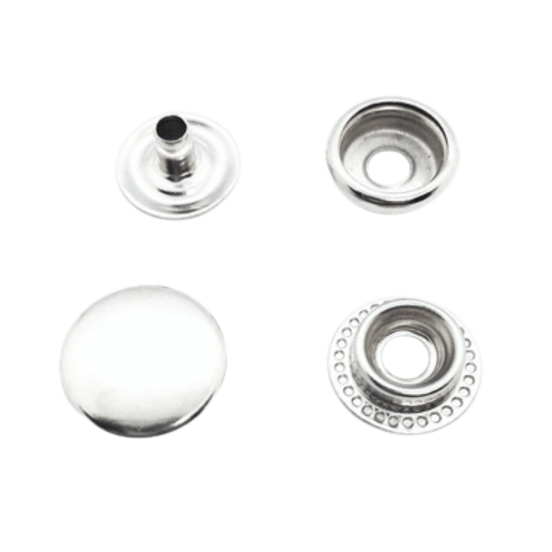 Broche Cazuela Metalico Plateado #15 Inoxidable