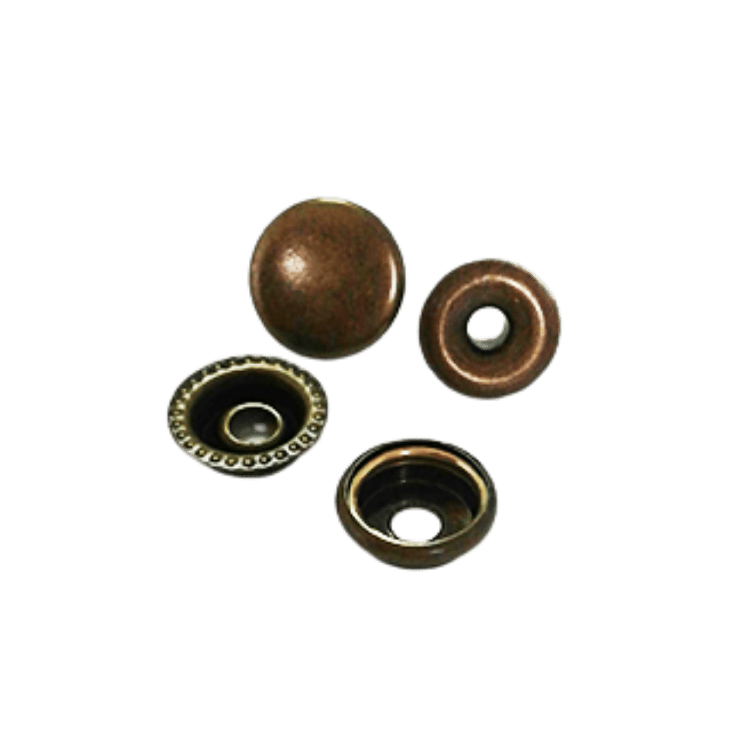 Broche Cazuela Metalico Pavonado Cobre #15