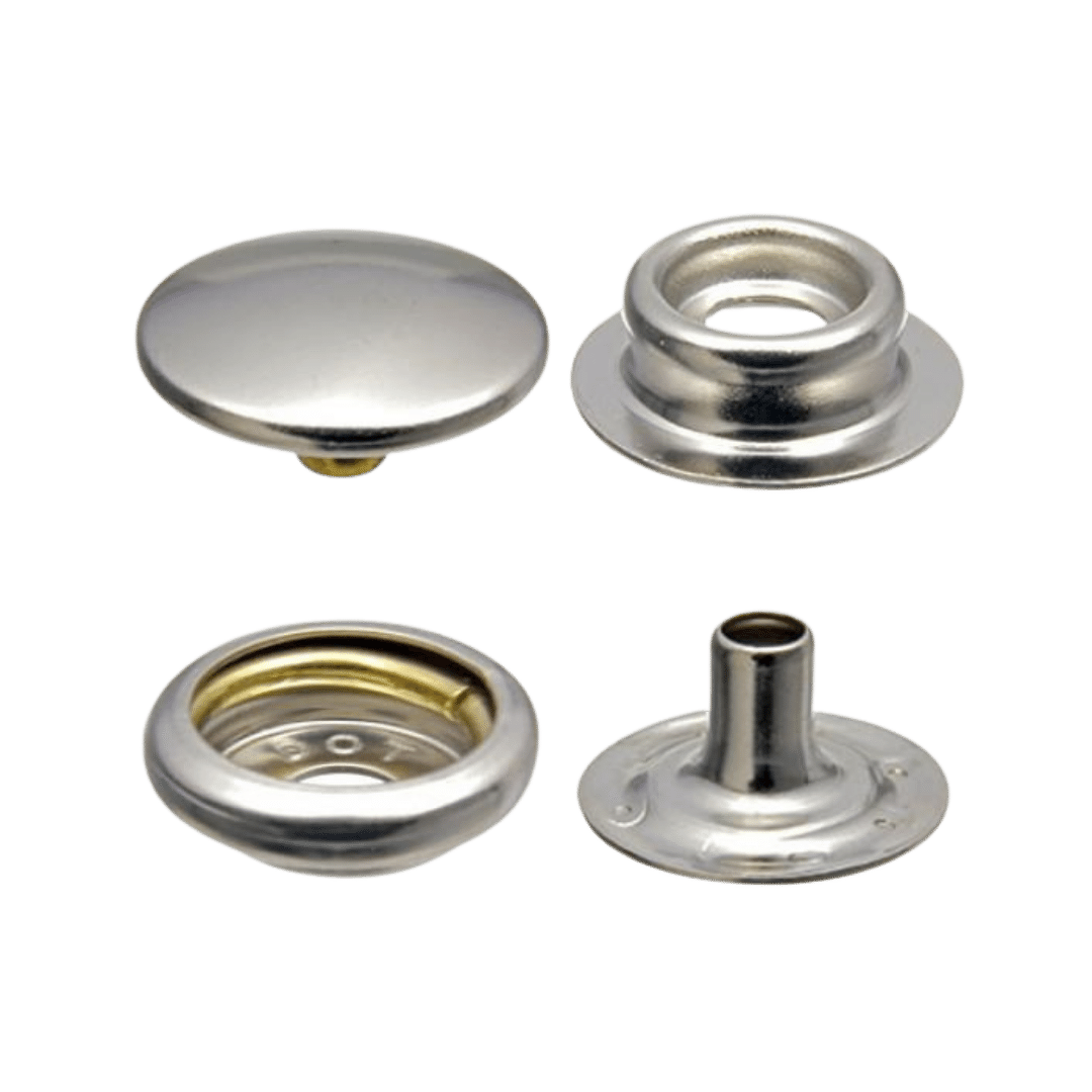 Broche Cazuela Metalico Plateado #15 Pro