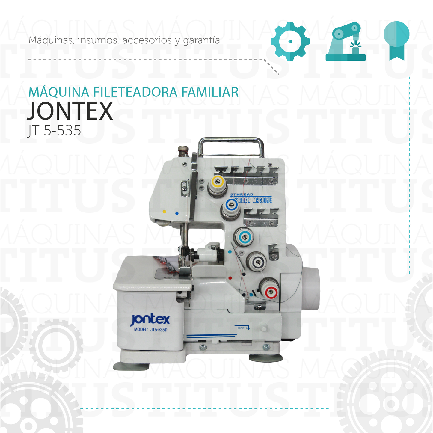 Fileteadora Familiar Jontex JT 5-535 Maquina De Coser - Commercio