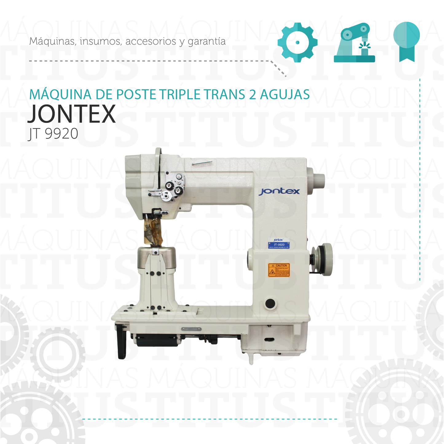 Máquina De Poste Jumbo Jontex JT 9920 B Triple Trans 2 Agujas - Commercio