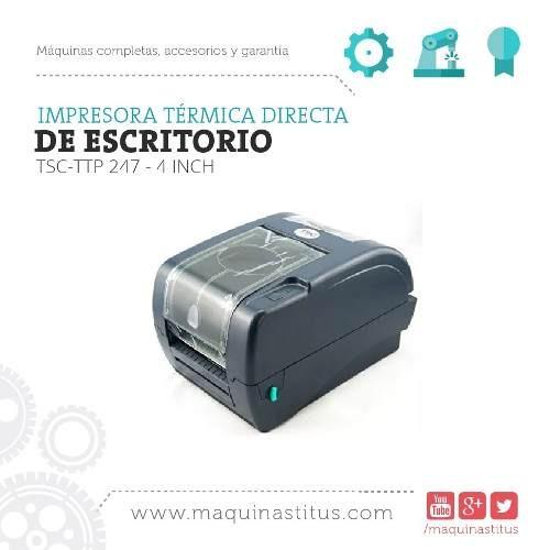 Impresora Termica Directa De Escritorio Tsc Ttp 247 4" de ancha USADA - Commercio