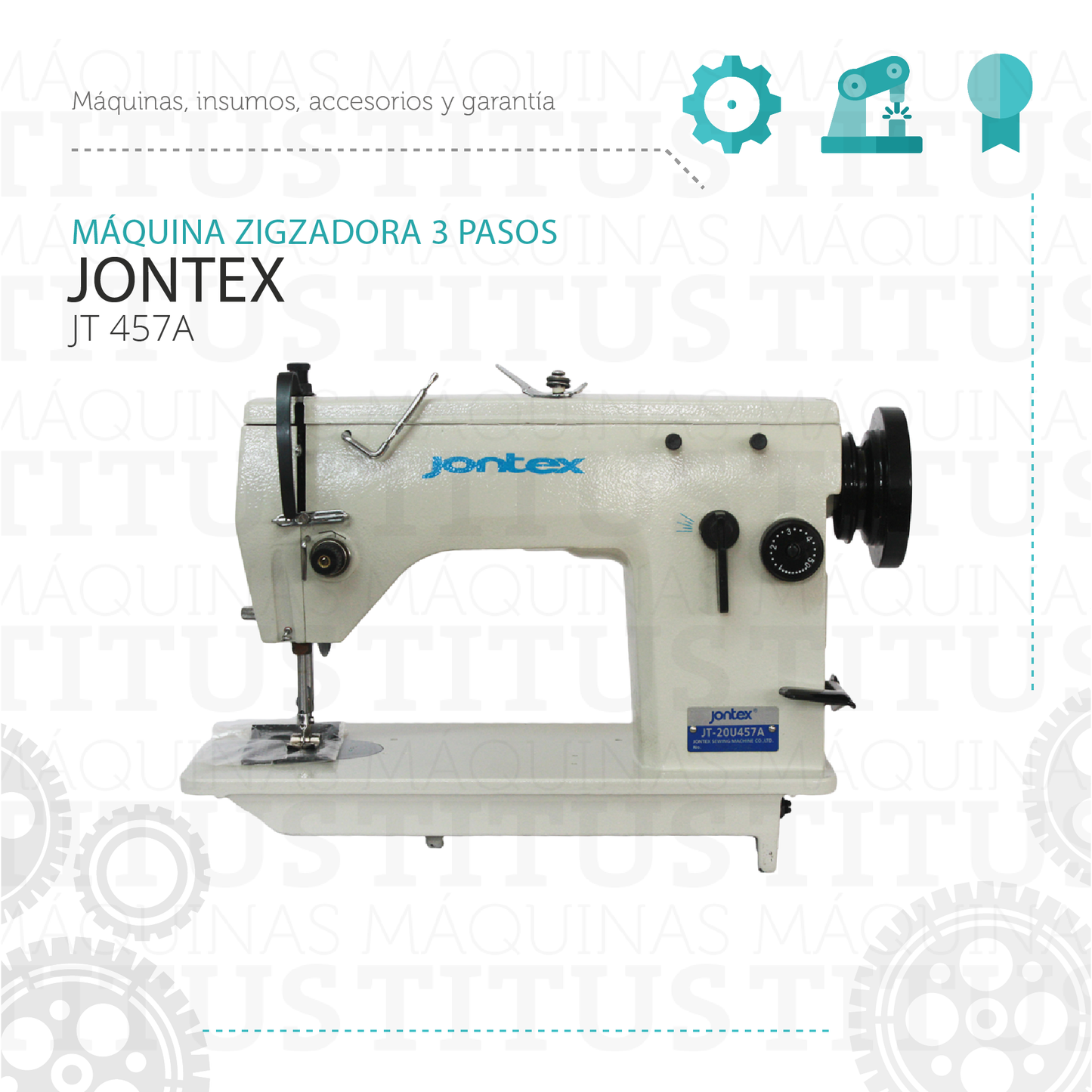 Zigzadora 3 Pasos Jontex JT 20U 457A 123T Maquina De Coser - Commercio