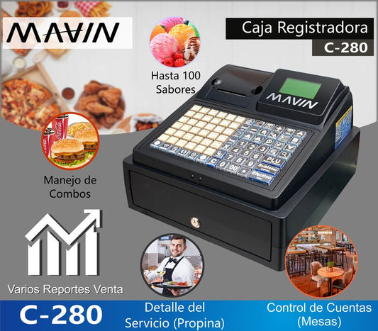 Caja Registradora Mavin C-280 / 7000 Plus Usb
