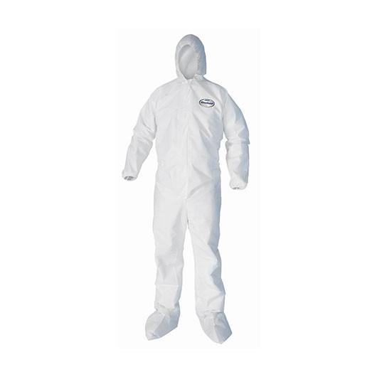 Overol Bata Traje Seguridad Tela Anti Fluido Desechable Capota Y Cremallera + Polaina - Commercio