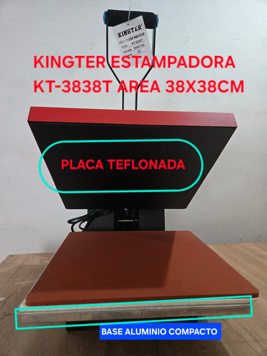 Plancha Estampadora Sublimadora Termofijadora Kingter KT 38 (38x38cm)