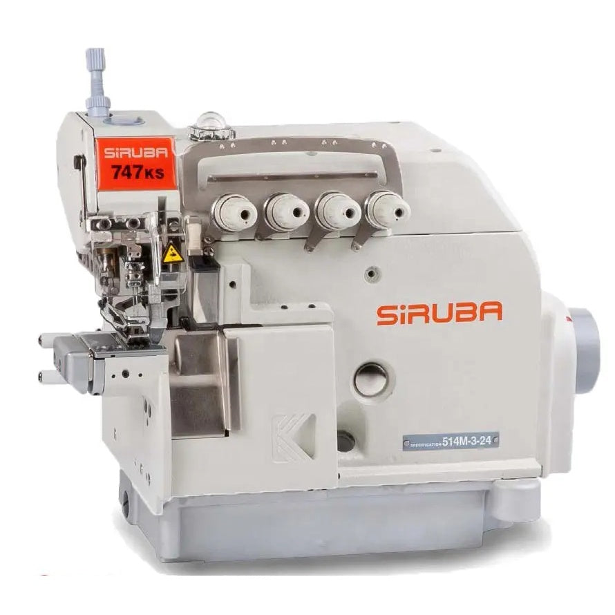 Fileteadora Mecatronica Siruba 747 KS 514 M3 34 + rlk1 Maquinan De Codo 4 Hilos Rodillos Tensores