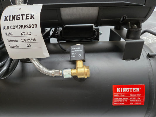 Compresor de Aire Kingter KT-AC 750W Tanque 6.3 Gal / 25L