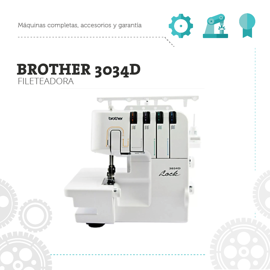 3034 D Brother Fileteadora Familiar - Commercio