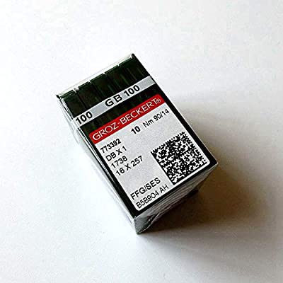 Groz Beckert 16x95 Aguja Plana Cubo Delgado x 100