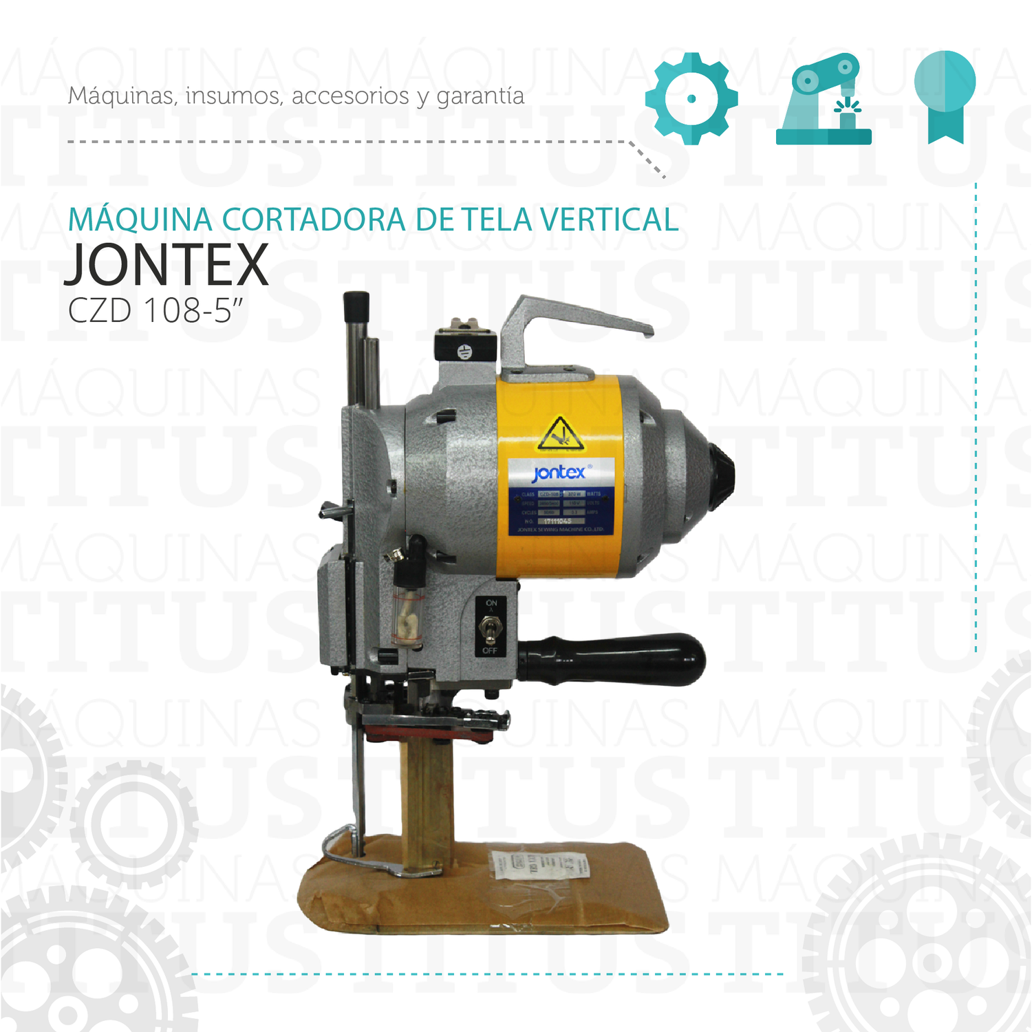 Cortadora De Tela Vertical Jontex CZD 108 5" Maquina Corte - Commercio