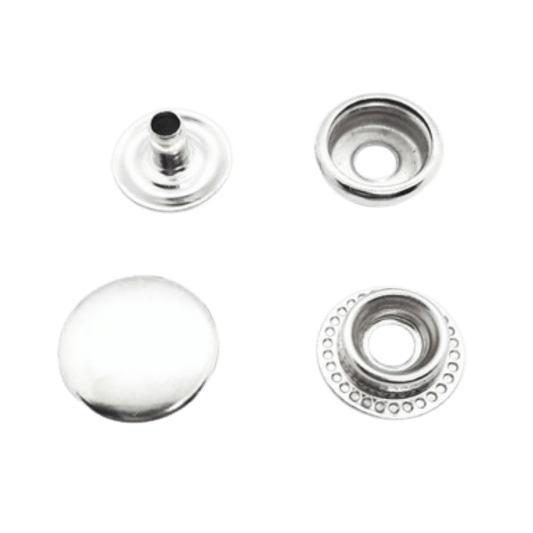 Broche Cazuela Metalico Plateado #15 Inoxidable