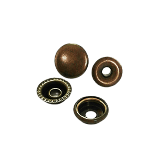 Broche Cazuela Metalico Pavonado Cobre #15