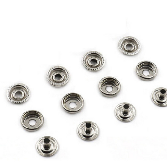 Broche Hueco Metalico Plateado #15 Economico - Commercio