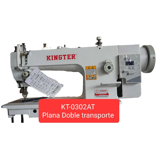 Plana Doble Transporte Kingter KT 0302 D Maquina De Coser Mecatronica
