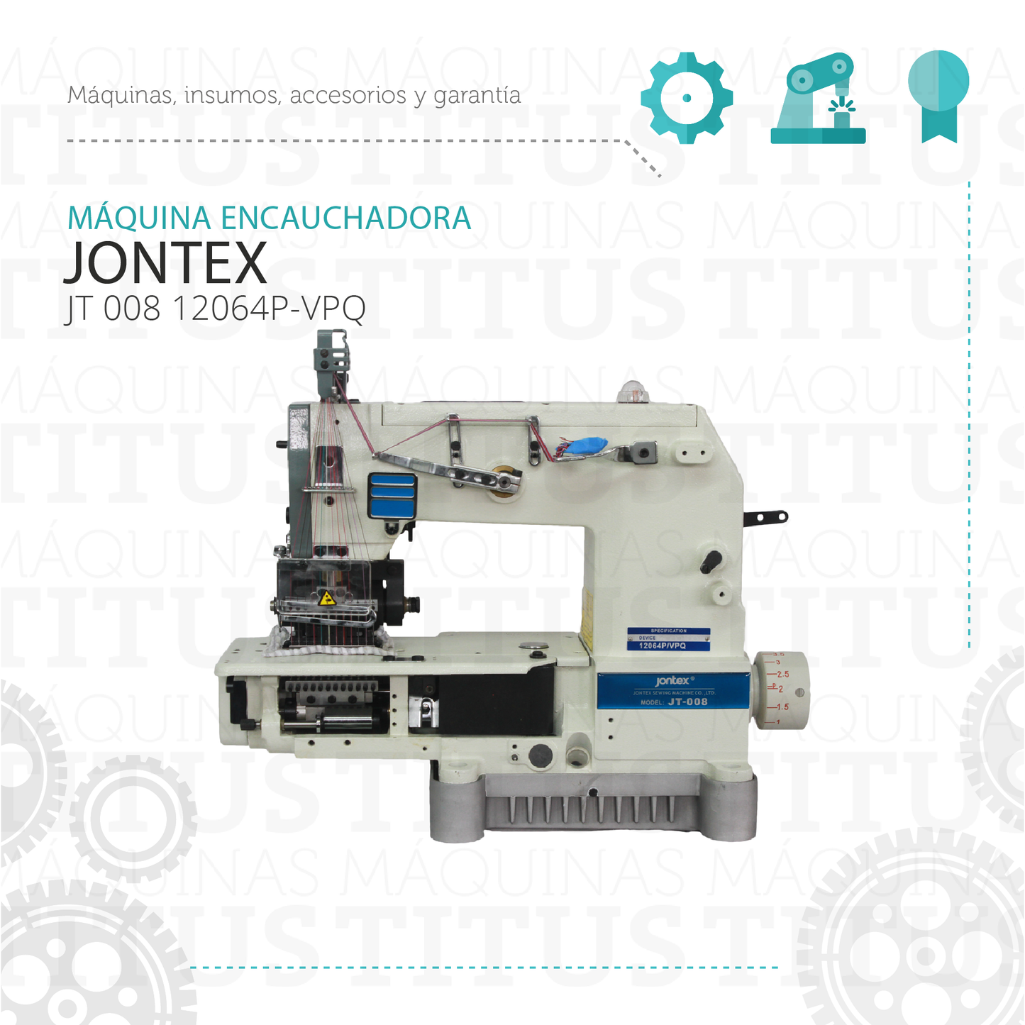 Multiagujas Encauchadora Jontex JT 008 12064P VPQ 12 Maquina - Commercio