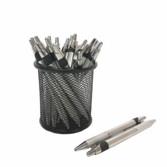 Esfero Promo Retractil Metalizado Gris X 50 IT 500 - Commercio