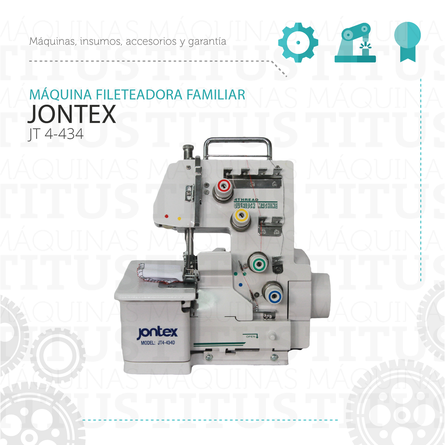 Fileteadora Familiar Jontex JT 4-434 Maquina De Coser - Commercio