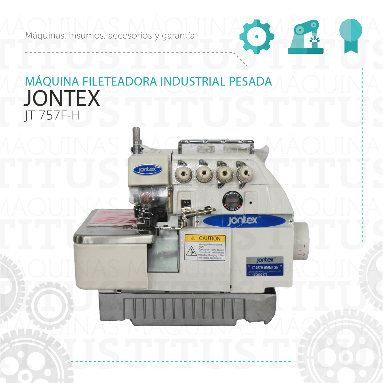 Fileteadora Industrial Jontex JT 757 F-H Pesada - Commercio