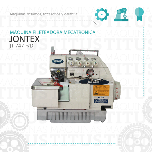 Fileteadora Mecatronica Jontex JT 747 F/D Máquina De Coser - Commercio