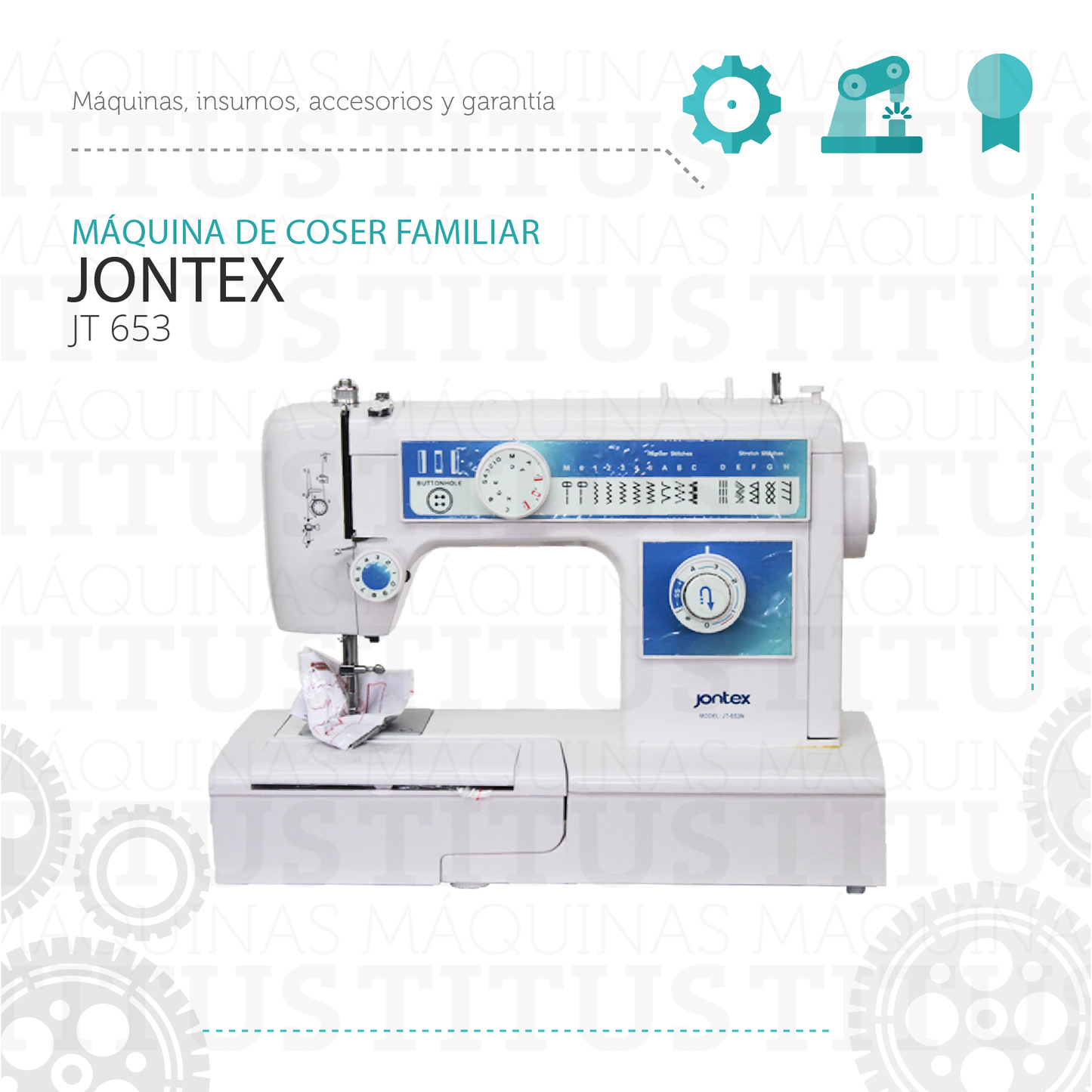 Máquina De Coser Familiar Jontex JT 653 Doméstica - Commercio