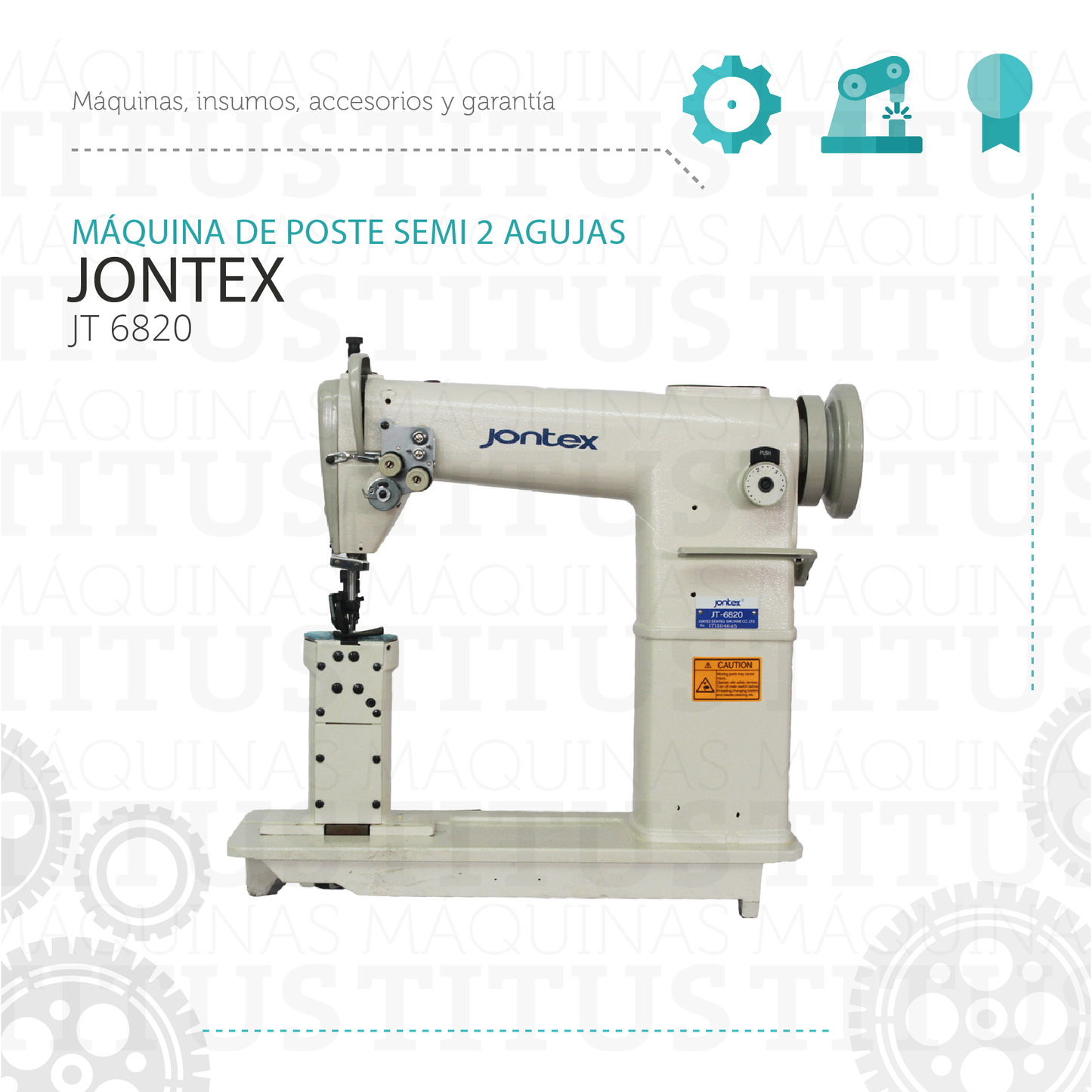 Máquina De Poste Jontex JT 6820 Semi 2 Agujas - Commercio