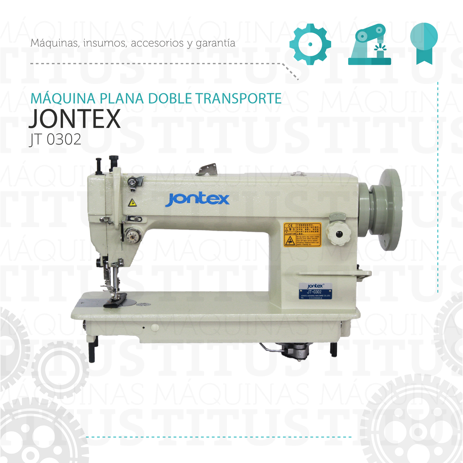 Plana Doble Transporte Jontex JT 0303 Maquina De Coser - Commercio