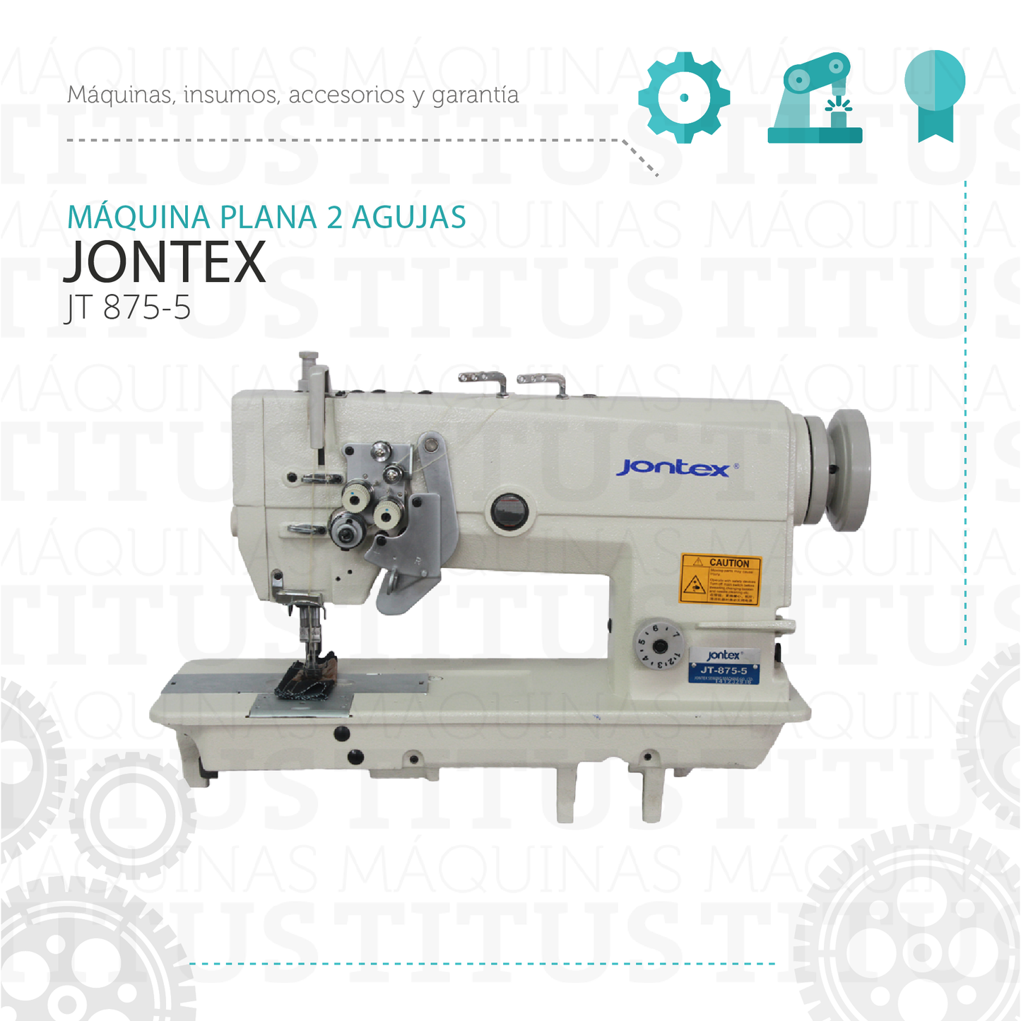 Plana Dos Agujas Jontex JT 875 5 Maquina De Coser - Commercio