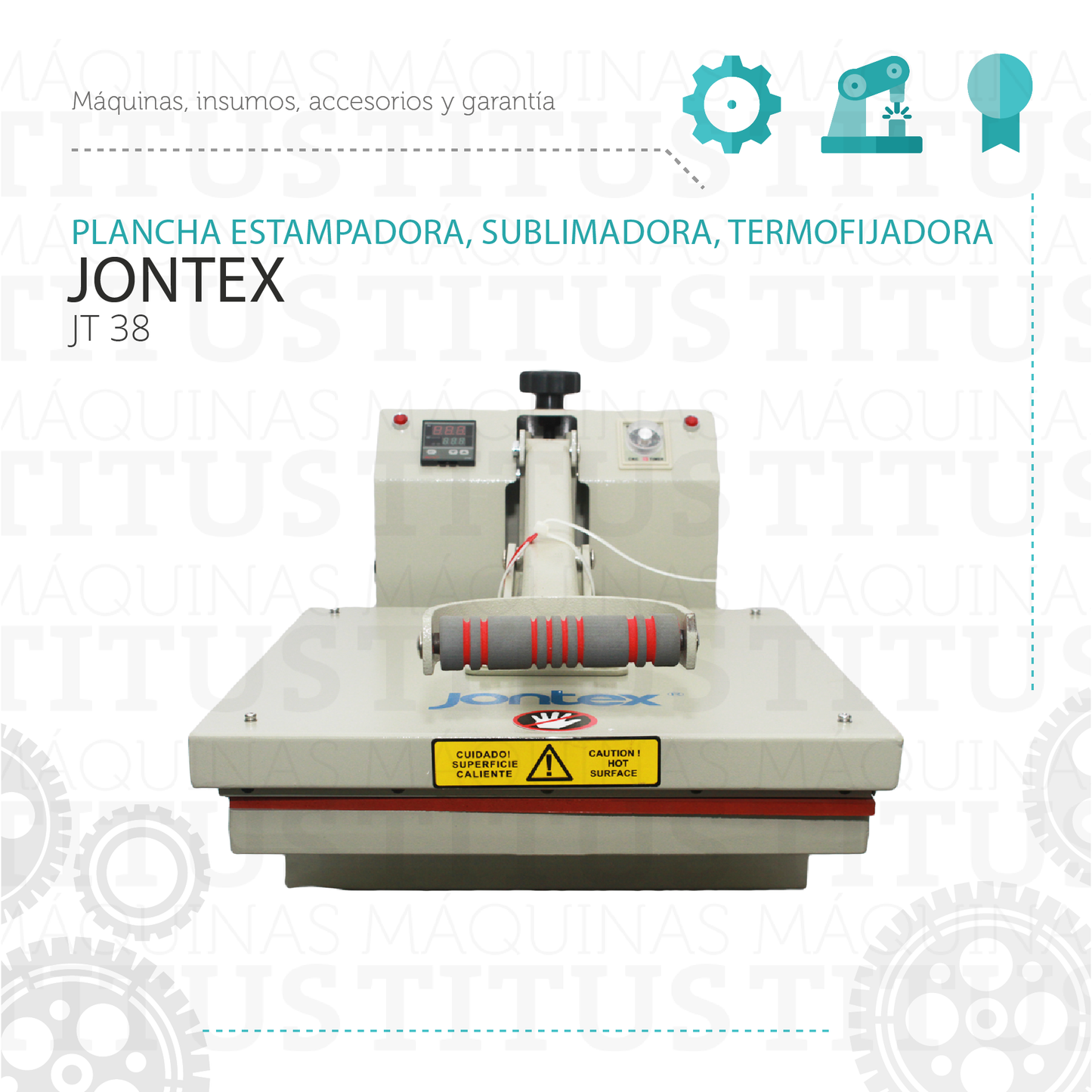 Plancha Estampadora Sublimadora Termofijadora Jontex JT 38 - Commercio