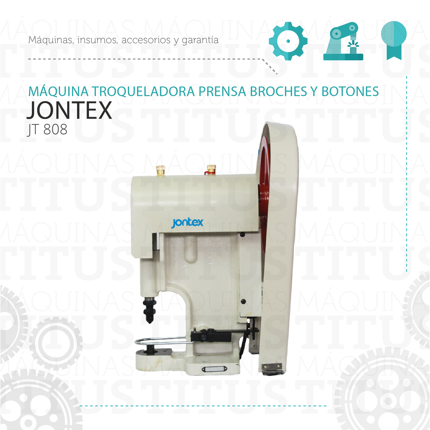 Troqueladora Prensa Motor Jontex JT 808 Broche Botones - Commercio