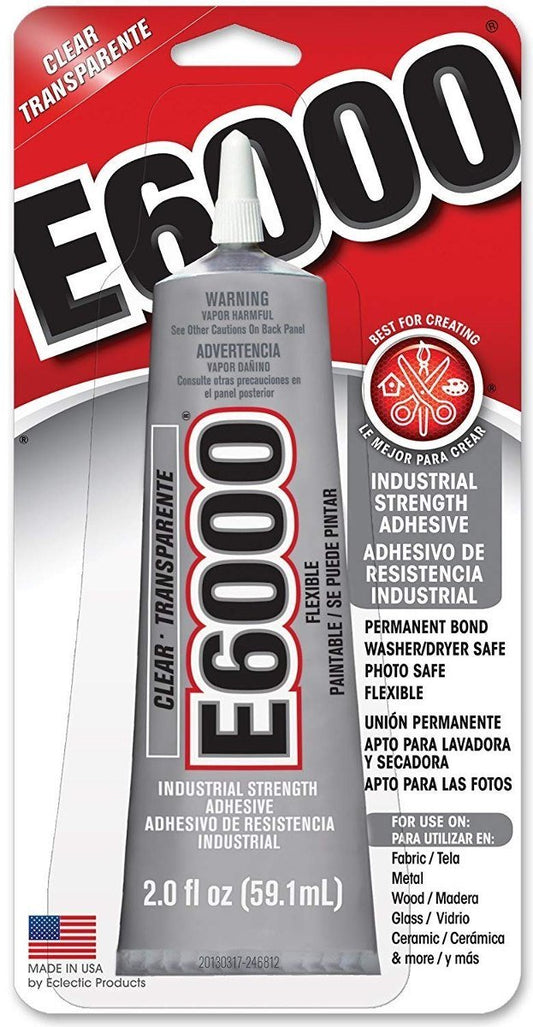 E6000 Adhesivo Tela Manualidades Metales Vidrio Mampostería - Commercio